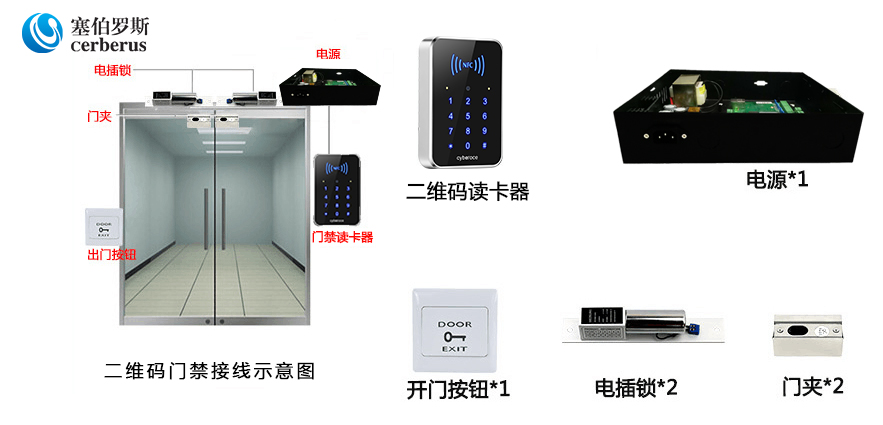 塞伯羅斯二維碼門(mén)禁，二維碼讀頭